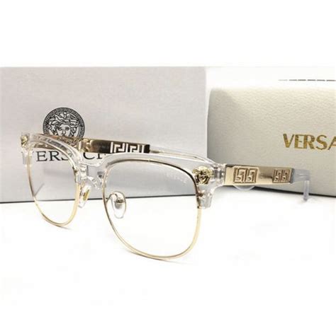 cheap on sale versace eye glases|clear versace glasses on face.